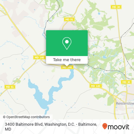 Mapa de 3400 Baltimore Blvd, Finksburg, MD 21048