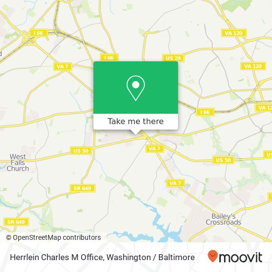Mapa de Herrlein Charles M Office, 6400 Arlington Blvd