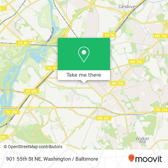 Mapa de 901 55th St NE, Washington, DC 20019
