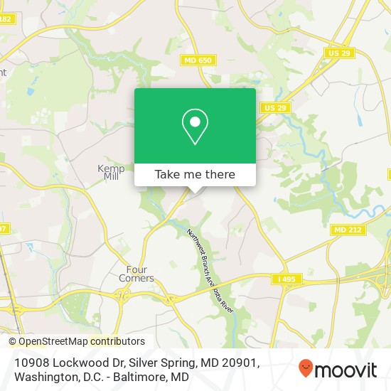 10908 Lockwood Dr, Silver Spring, MD 20901 map