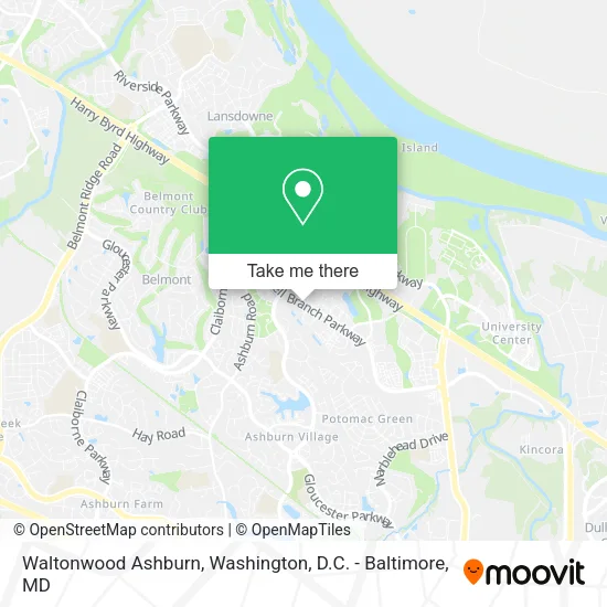 Waltonwood Ashburn map