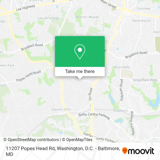 11207 Popes Head Rd map