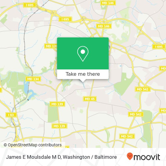 James E Moulsdale M D, 7505 Osler Dr map