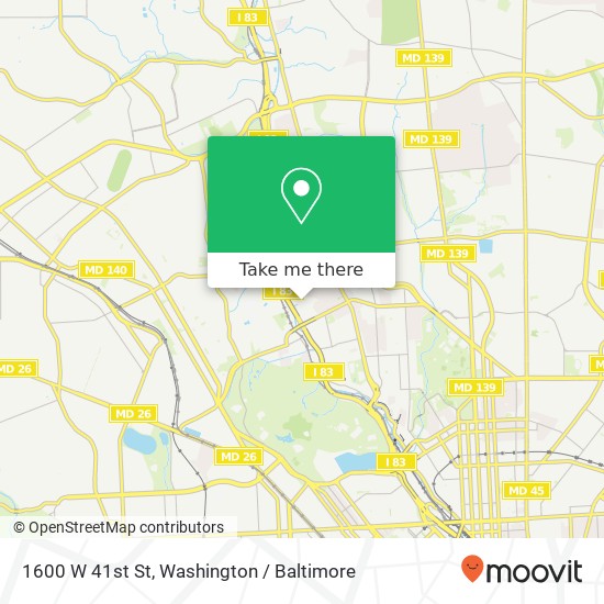 1600 W 41st St, Baltimore, MD 21211 map