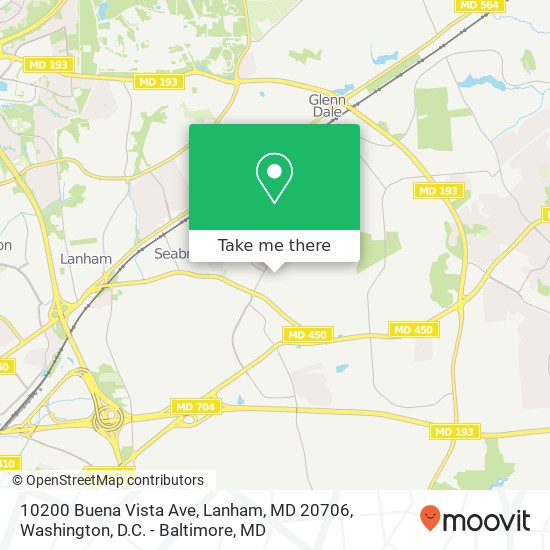 Mapa de 10200 Buena Vista Ave, Lanham, MD 20706