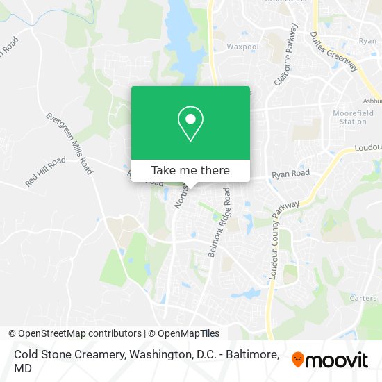 Cold Stone Creamery map