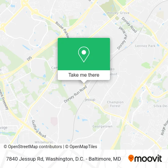 Mapa de 7840 Jessup Rd