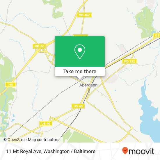 Mapa de 11 Mt Royal Ave, Aberdeen, MD 21001