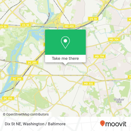 Dix St NE, Washington (DC), DC 20019 map