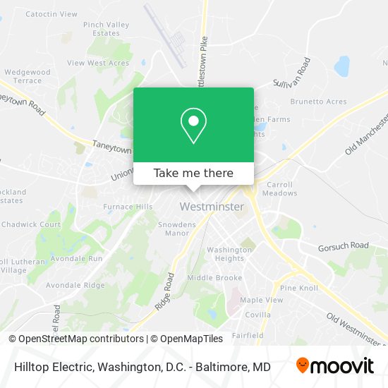 Hilltop Electric map