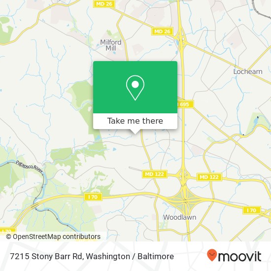 Mapa de 7215 Stony Barr Rd, Windsor Mill, MD 21244