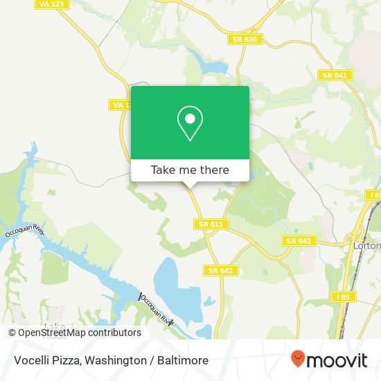 Mapa de Vocelli Pizza, 8921 Ox Rd