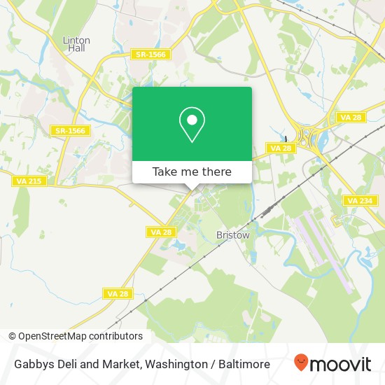 Mapa de Gabbys Deli and Market, 11707 Nokesville Rd