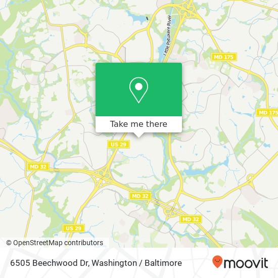 6505 Beechwood Dr, Columbia, MD 21046 map