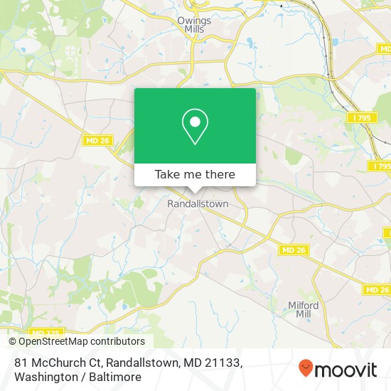 81 McChurch Ct, Randallstown, MD 21133 map