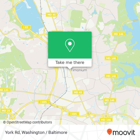 Mapa de York Rd, Lutherville Timonium, MD 21093
