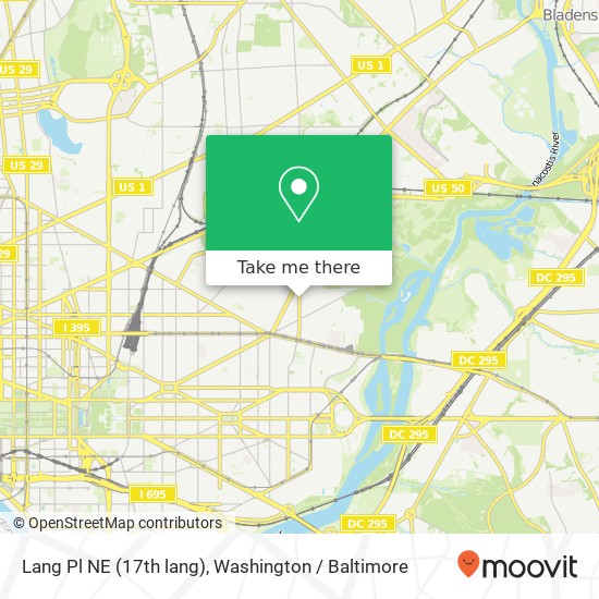 Lang Pl NE (17th lang), Washington, DC 20002 map