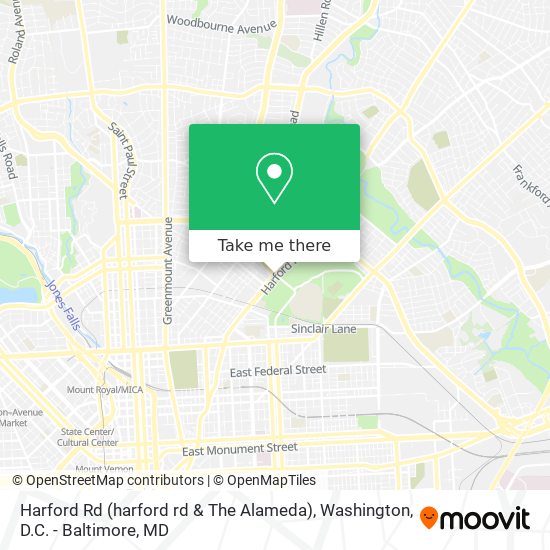 Harford Rd (harford rd & The Alameda) map