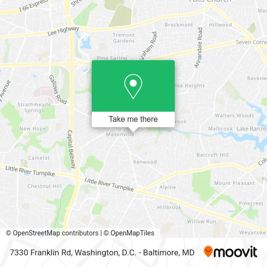 Mapa de 7330 Franklin Rd