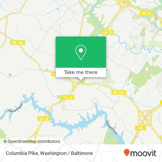 Columbia Pike, Laurel, MD 20723 map