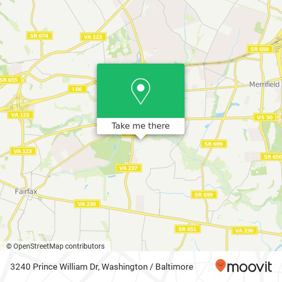 3240 Prince William Dr, Fairfax, VA 22031 map