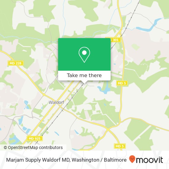 Mapa de Marjam Supply Waldorf MD, 12105 Acton Ln