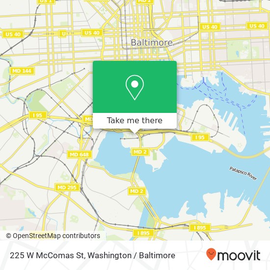 Mapa de 225 W McComas St, Baltimore, MD 21230