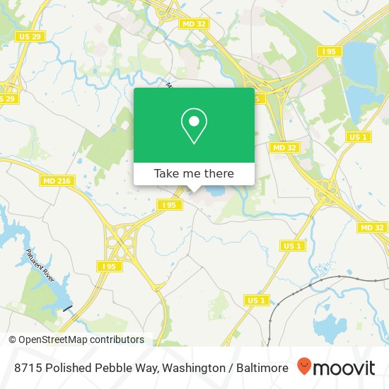 Mapa de 8715 Polished Pebble Way, Laurel, MD 20723