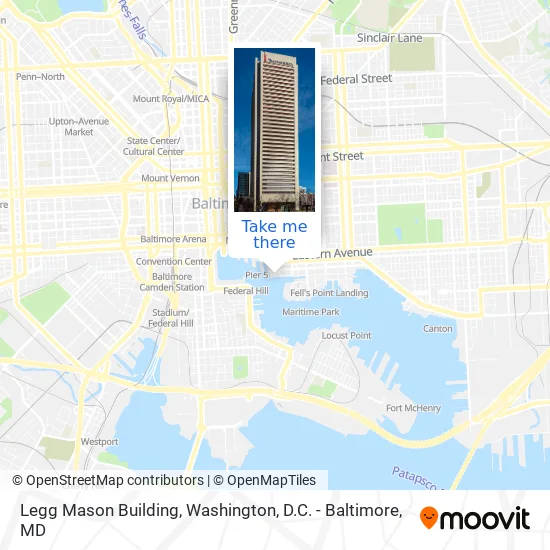 Mapa de Legg Mason Building