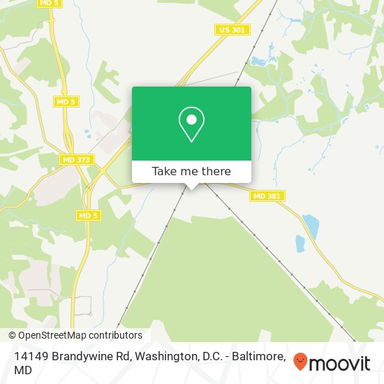 Mapa de 14149 Brandywine Rd, Brandywine, MD 20613