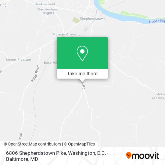 Mapa de 6806 Shepherdstown Pike