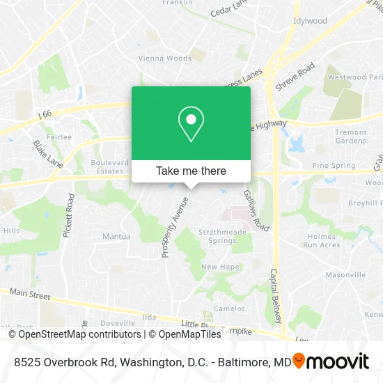 8525 Overbrook Rd map