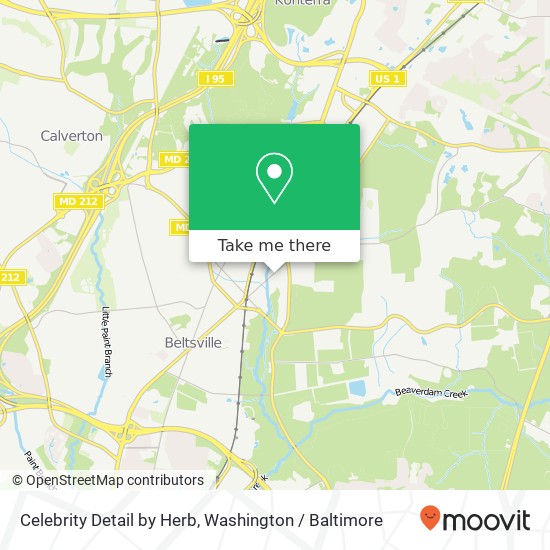 Celebrity Detail by Herb, 11333 Old Baltimore Pike map