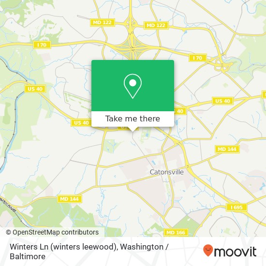 Mapa de Winters Ln (winters leewood), Catonsville, MD 21228