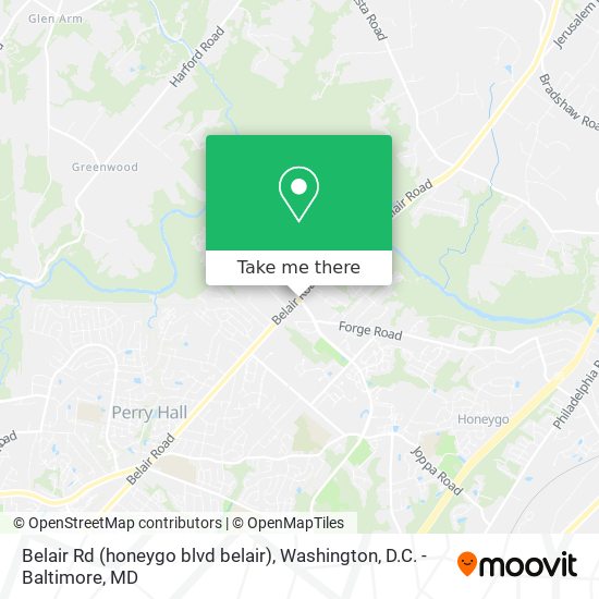 Belair Rd (honeygo blvd belair) map