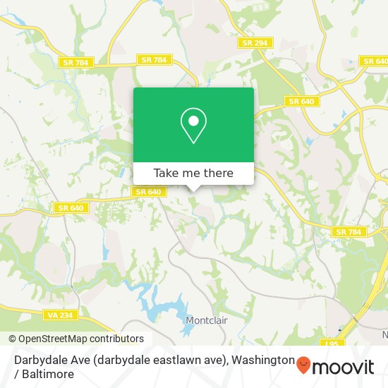 Mapa de Darbydale Ave (darbydale eastlawn ave), Woodbridge, VA 22193