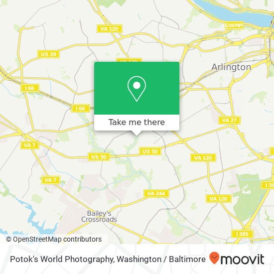 Mapa de Potok's World Photography, Arlington, VA 22203