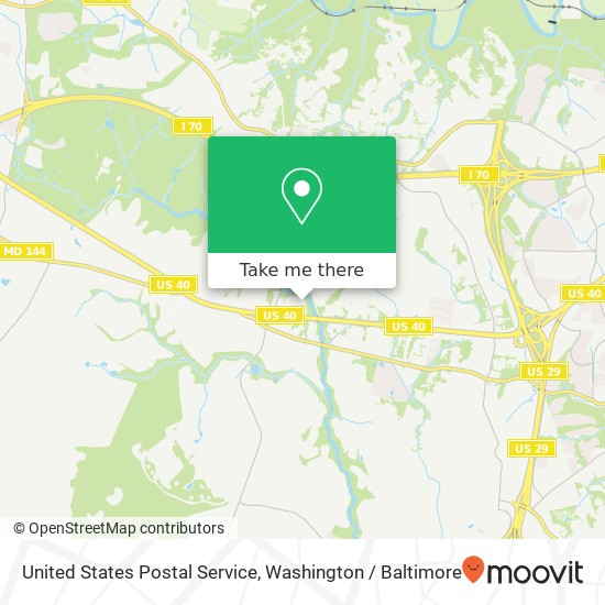 Mapa de United States Postal Service, 10020 Baltimore National Pike