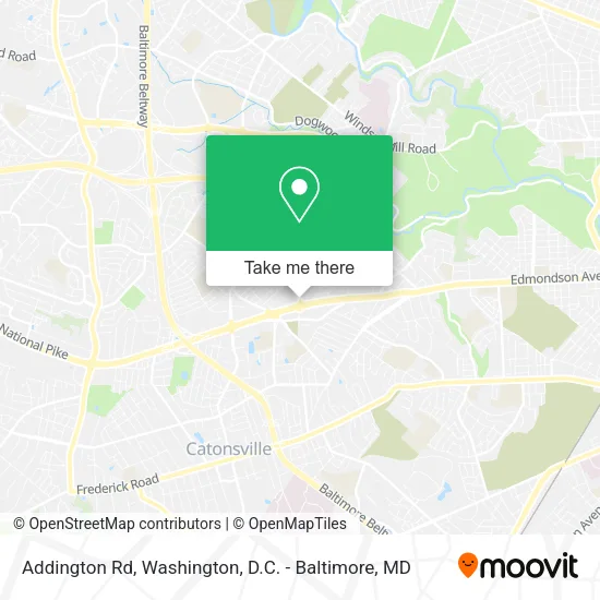 Addington Rd map