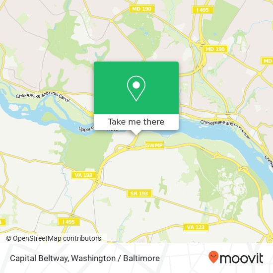 Mapa de Capital Beltway, McLean, VA 22101