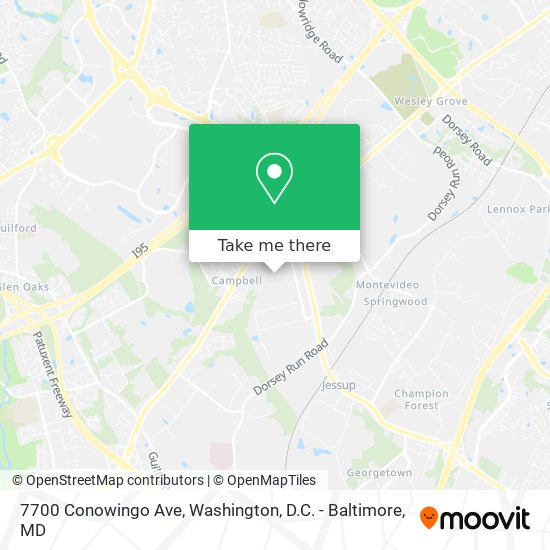 7700 Conowingo Ave map