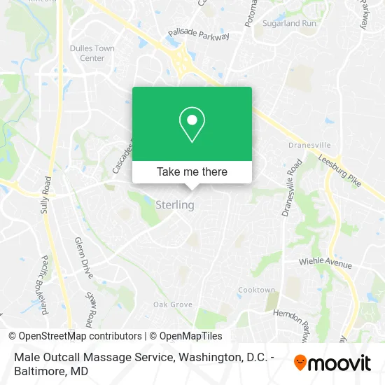 Male Outcall Massage Service map