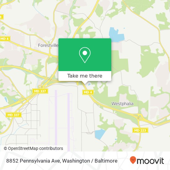 8852 Pennsylvania Ave, Upper Marlboro, MD 20772 map