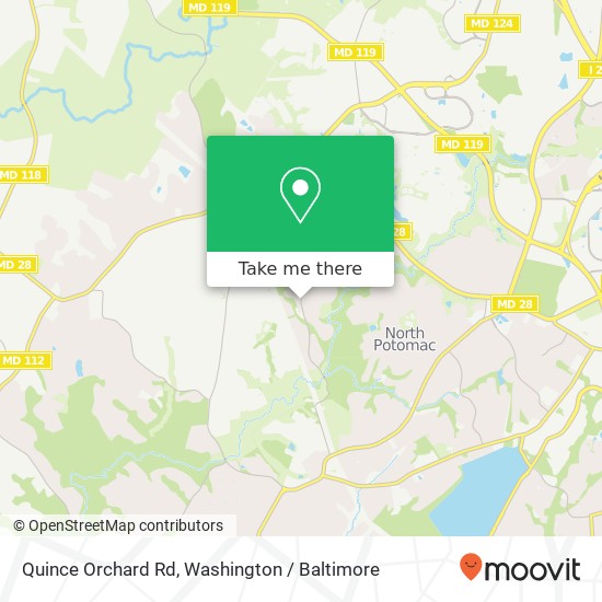 Mapa de Quince Orchard Rd, Gaithersburg (DARNESTOWN), MD 20878