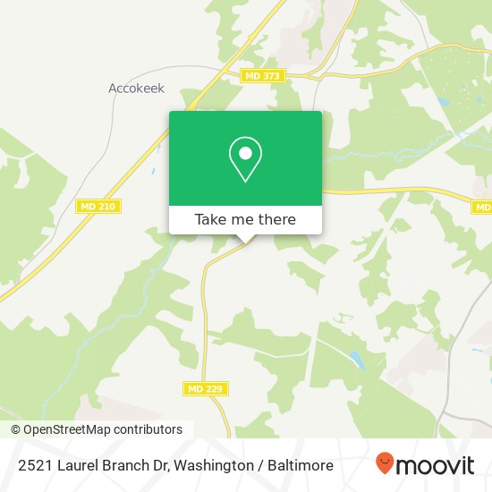 Mapa de 2521 Laurel Branch Dr, Waldorf, MD 20603