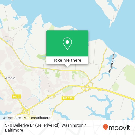 Mapa de 570 Bellerive Dr (Bellerive Rd), Annapolis, MD 21409