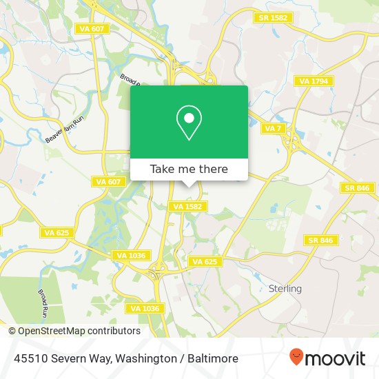 45510 Severn Way, Sterling, <B>VA< / B> 20166 map