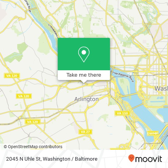 Mapa de 2045 N Uhle St, Arlington, VA 22201