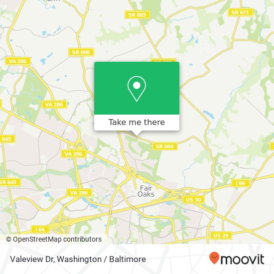Mapa de Valeview Dr, Oakton (VIENNA), VA 22124