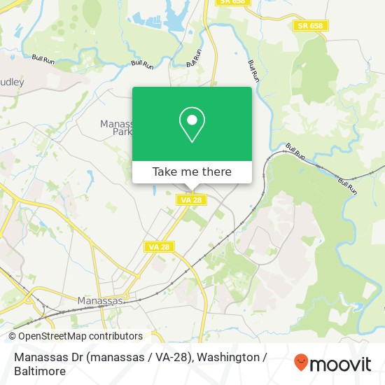 Manassas Dr (manassas / VA-28), Manassas Park (Manassas), <B>VA< / B> 20111 map